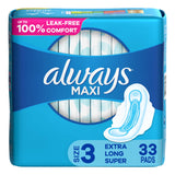 Always® Maxi Feminine Pad With Wings Regular Absorbency (1231753_PK) 33/PK