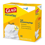CloroxPro® Glad® ForceFlex Tall Kitchen Trash Bag 13 gal. Gray LLDPE 0.95 mil 24 X 28 Inch Flat Pack (741364_CS) 100/CS