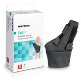 McKesson Wrist Brace with Thumb Spica Thumb Spica Nylon / Aluminum / Neoprene / Polyester / Spandex / Acrylic Left or Right Hand Black One Size Fits Most (1159148_EA) 1/EA