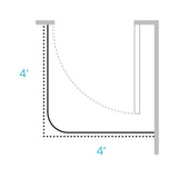 Covoc Curtain Track L-Shape 4 X 4 Foot Length (795432_EA) 1/EA