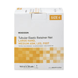 McKesson Elastic Net Retainer Dressing Tubular Elastic 10-1/2 Inch X 25 Yard (26.7 cm X 22.9 m) Size 4 White Large Hand / Medium Arm / Leg / Foot NonSterile (1113348_CS) 10/CS