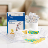 Curity™ Adhesive Strip 3/4 X 3 Inch Plastic Rectangle Kid Design (Assorted Looney Tunes) Sterile (867805_CS) 24/CS