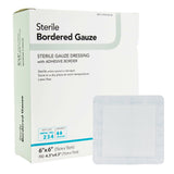 DermaRite® Bordered Gauze Island Dressing 6 X 6 Inch Square Sterile (883073_EA) 1/EA