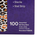 American® White Cross Stat Strip® Adhesive Strip 3/4 X 3 Inch Plastic Rectangle Kid Design (Designer Safari) Sterile (875162_BX) 100/BX