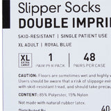 McKesson Terries™ Slipper Socks Unisex Adult X-Large Double Tread Single Patient Use Royal Blue (558995_CS) 48/CS