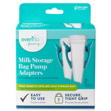 Evenflo Advanced Breast Milk Storage Bag Adapter For Breast Pumps and Most Other Standard Neck Breast Pump Brands (1041156_CS) 12/CS