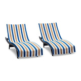 Hospeco® Cabo Cabana Chaise Cover 30x85 Navy/Beige, 12/Case (HOSCC-CC-NV-BG-CS) Case of 12