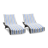 Hospeco® Cabo Cabana Chaise Cover 30x85 Grey/Navy, 12/Case (HOSCC-CC-GY-NV-CS) Case of 12
