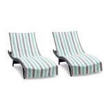 Hospeco® Cabo Cabana Chaise Cover 30x85 Grey/Green, Pack of 2 (CC-CABOCABANA-GY/GR) Pack of 2