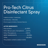 McKesson Pro-Tech Surface Disinfectant Cleaner Alcohol Based Aerosol Spray Liquid 16 oz. Can Citrus Scent NonSterile (1099449_CS) 12/CS