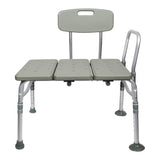 McKesson Knocked Down Bath Transfer Bench Removable Arm Rail 17-1/2 to 22-1/2 Inch Seat Height 400 lbs. Weight Capacity (1128904_EA) 1/EA