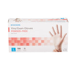 McKesson Exam Glove Large NonSterile Vinyl Standard Cuff Length Smooth Clear Not Rated (354440_BX) 100/BX
