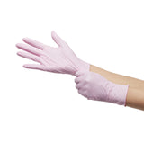 McKesson Pink Nitrile® Exam Glove Medium NonSterile Nitrile Standard Cuff Length Textured Fingertips Pink Not Rated (1065402_BX) 250/BX