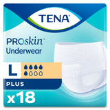 TENA® ProSkin™ Plus Unisex Adult Absorbent Underwear Pull On with Tear Away Seams Large Disposable Moderate Absorbency (1182393_PK) 18/PK