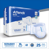 Attends® Care Advanced Unisex Adult Incontinence Brief X-Large Disposable Heavy Absorbency (1247854_BG) 25/BG