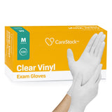 CareStock™ Exam Glove Medium NonSterile Vinyl Standard Cuff Length Smooth Clear Not Rated (1230908_BX) 100/BX