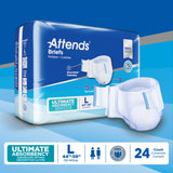 Attends® Advanced Unisex Adult Incontinence Brief Large Disposable Heavy Absorbency (950225_CS) 72/CS