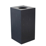 Celestial 25 Gallon Black Square Receptacle with Perforated Holes (4188) Each