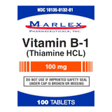 Marlex Pharmaceutical Thiamine HCl 100 mg Tablet 100 Tablets (450131_BT) 1/BT