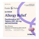 Foster & Thrive™ Allergy Relief 180 mg Strength Tablet 70 per Bottle (1238954_BT) 1/BT