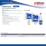 Kindest Kare® Advanced Antimicrobial Soap Foaming 1,000 mL Dispenser Refill Bottle Unscented (1106586_CS) 6/CS