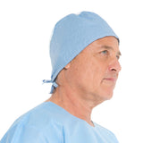 Halyard Surgeon Cap One Size Fits Most Blue Tie Closure (188621_BX) 100/BX