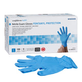 McKesson Confiderm® 6.8C Exam Glove Large NonSterile Nitrile Standard Cuff Length Fully Textured Blue Chemo Tested / Fentanyl Tested (1225750_CS) 1000/CS