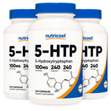 nutricost® 5-HTP Dietary Supplement 5-Hydroxytrptophan 100 mg Strength Capsule 240 Per Bottle (1270260_BT) 1/BT