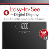 Veridian® Floor Scale Digital Display 438 lbs. / 199 kg Capacity Black Battery Operated (1246878_EA) 1/EA