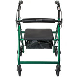 McKesson 4 Wheel Rollator Green Adjustable Height / Folding Aluminum Frame (1065265_EA) 1/EA