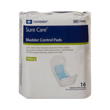 Sure Care™ Bladder Control Pad 4 X 12-1/2 Inch Heavy Absorbency Polymer Core One Size Fits Most (731672_BG) 16/BG
