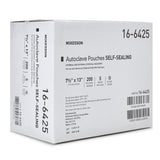 McKesson Sterilization Pouch Ethylene Oxide (EO) Gas / Steam 7-1/2 X 13 Inch Transparent Blue / White Self Seal Paper / Film (960945_BX) 200/BX