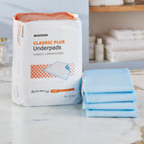 McKesson Classic Plus Disposable Underpad 23 X 36 Inch Fluff Mat Light Absorbency (724033_BG) 10/BG
