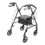 drive™ 4 Wheel Rollator Blue Adjustable Height / Folding Steel Frame (1196512_EA) 1/EA
