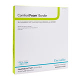 ComfortFoam™ Border Foam Dressing 5 X 8 Inch With Border Waterproof Backing Silicone Adhesive Elbow / Heel Sterile (946559_BX) 5/BX