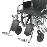 McKesson Bariatric Wheelchair Dual Axle Desk Length Arm Swing-Away Elevating Legrest Black Upholstery 22 Inch Seat Width Adult 450 lbs. Weight Capacity (1065281_EA) 1/EA