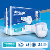 Attends® Stretch Unisex Adult Incontinence Brief Large / X-Large Disposable Heavy Absorbency (981738_CS) 96/CS