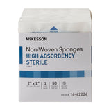 McKesson Nonwoven Sponge 2 X 2 Inch 4-Ply Sterile 2 per Pack (482409_PK) 1/PK