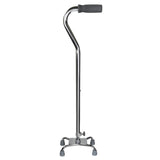 McKesson Small Base Quad Cane Steel 30 to 39 Inch Height Chrome (1065219_CS) 4/CS