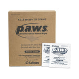 P.A.W.S.® Hand Sanitizing Wipe 100 Count Ethyl Alcohol Wipe Individual Packet (628359_CS) 1000/CS