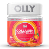 OLLY® Collagen Rings Dietary Supplement Collagen Peptides 2,500 mg Strength Gummy 30 per Bottle Peach Flavor (1249512_BT) 1/BT