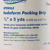 Dukal Wound Packing Strip Iodoform 1/4 Inch X 5 Yard Sterile Antiseptic (348492_BX) 12/BX