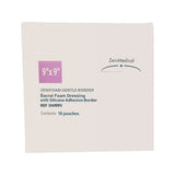 ZeniFOAM Gentle Border Foam Dressing 9 X 9 Inch With Border Waterproof Backing Silicone Face and Border Sacral Sterile (1260112_EA) 1/EA