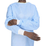Evolution 4 Non-Reinforced Surgical Gown with Towel Large Blue Sterile Not Rated Disposable (167990_CS) 36/CS