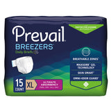 Prevail® Breezers® Unisex Adult Incontinence Brief X-Large Disposable Heavy Absorbency (682565_CS) 4/CS