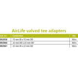AirLife® Tee Adapter AirLife® (278468_CS) 30/CS