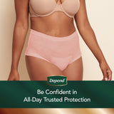 Depend® Silhouette® Female Adult Absorbent Underwear Waistband Style Medium Disposable Heavy Absorbency (1246162_CS) 28/CS