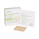 McKesson Foam Dressing 4 X 4 Inch With Border Film Backing Silicone Gel Adhesive Square Sterile (886432_BX) 10/BX