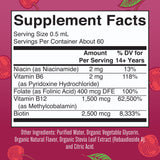 Mary Ruth's® Vegan B-Complex Dietary Supplement Niacin / Vitamin B6 / Folate / B12 / Biotin 2 mg - 2 mg - 400 mcg - 1,500 mcg - 2,500 mcg Strength Drop 1 oz. Cherry Flavor (1271766_EA) 1/EA