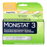 MONISTAT® 3-Day Treatment Combination Pack Ovule® Vaginal Antifungal 200 mg / 2% Strength Ovule® insert 3 Per Box Applicator (1231448_BX) 3/BX
